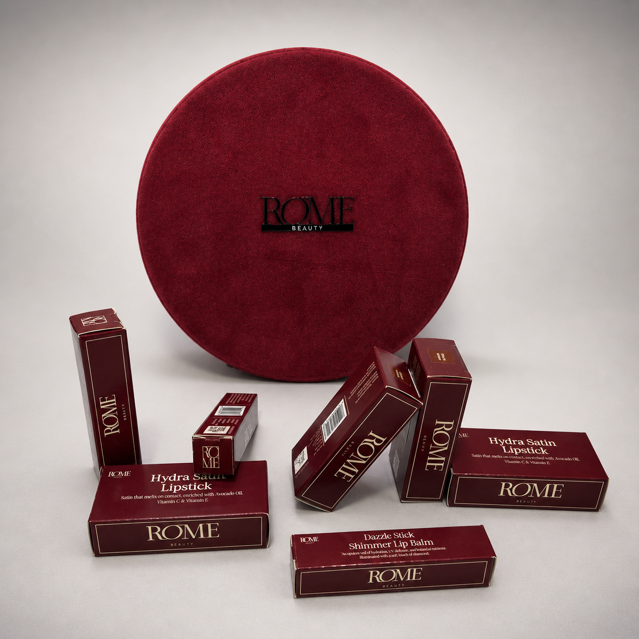 ROME Edit, all 12 products in our iconic velvet gift box